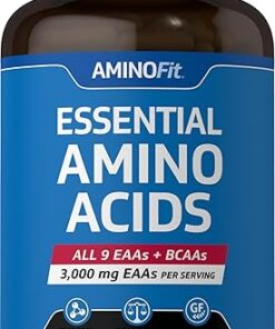 Piping Rock Amino Acid Supplement | 180 Capsules | BCAA and EAA AminoFit Complex | Non-GMO, Gluten Free | by Fitness Labs