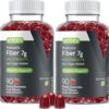 Prebiotic Fiber Gummies for Adults, 7g - Zero Sugar Added - Fiber Supplement Gummies for Digestive Health Regularity & Natural Weight Support - Vegan, Gelatin Free - Chewable...