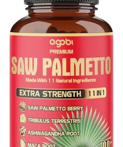 Premium Saw Palmetto Capsules - Combined with Ashwagandha, Turmeric, Tribulus, Maca, Green Tea, Ginger, Holy Basil & More - Natural Prostate Support - 90 Capsules 3-Month Supply