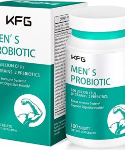 Probiotics Supplement 100 Billion CFU 20 Strains, 2 Prebiotics & Digestive Enzymes for Men Digestive, Immune Support & Gut Health, Non-GMO Gluten Dairy Free-100 Tablets.