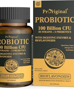 Probiotics with Prebiotics for Men and Women - 35 Strains Organic Probiotic 100 Billion CFU for Gut & Digestive Health, Vegan Acidophilus Probiotic Supplement, Non-GMO Raw...