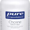 Pure Encapsulations Choline (Bitartrate) - 275 mg Choline (Bitartrate) - Supports Methylation, Brain Health & Cell Function* - Highly Bioavailable - Vegan & Non-GMO - 100 Capsules