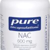 Pure Encapsulations NAC 600 mg - NAC Supplement for Lung Health & Immune Support, Liver Support & Antioxidants* - with Freeform N-Acetyl-L-Cysteine - 90 Capsules