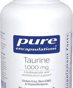 Pure Encapsulations Taurine 1,000 mg - Supports Heart Health & Detox - Essential Amino Acid - Liver & Gallbladder Health* - Vegan & Gluten Free - 120 Capsules