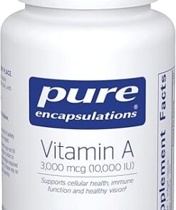 Pure Encapsulations Vitamin A - 3,000 mcg - from Cod Liver Oil - Immune & Vision Support* - Vitamin A Palmitate Supplement - Non-GMO - 120 Softgel Capsules