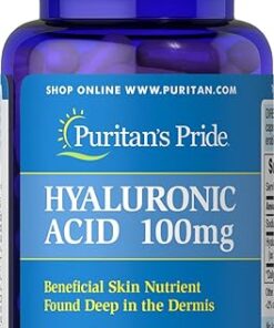 Puritans Pride Hyaluronic Acid 100 mg Capsules, 60 Count