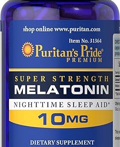 Puritan's Pride Rapid Release Melatonin 10Mg Capsule, Supports Sound Sleep, 120 Count, (Package May Vary)