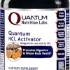 QNL Quantum HCL Activator - Vegan Digestive Enzymes for Women & Men - Contains Pepsin - Organic Digestion Supplement - 90 Plant-Based Capsules