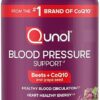 Qunol Blood Pressure Support, 3 in 1 Beets + CoQ10 + Grape Seed Extract, Beet Root Capsules That Supports Healthy Blood Circulation & Heart Healthy Energy, 60 Count (Pack of 1)