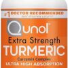 Qunol Turmeric Curcumin Supplement, Turmeric 1000mg With Ultra High Absorption, Joint Support Supplement, Extra Strength Turmeric Capsules, 2 Month Supply, 120 Count (Pack of 1)