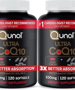 Qunol Ultra CoQ10 100mg Softgels- 3x Better Absorption, Antioxidant for Heart Health & Energy Production, Coenzyme Q10 Vitamins and Supplements, 8 Month Supply, 120 Count (Pack...