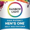 Rainbow Light Multivitamin for Men, Vitamin C, D & Zinc, Probiotics, Men's One Multivitamin Provides High Potency Immune Support, Non-GMO, Vegetarian, 150 Tablets