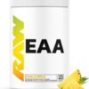 RAW EAA Amino Acids Powder, Pineapple (25 Servings) - Pre Workout Amino Energy Powder for Strength, Endurance, Recovery & Lean Muscle Growth - BCAA Amino Acids Supplement for...