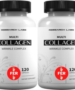 Research Labs 2 for 1 Promo 240 Collagen Pills - 6000 mg. Grass Fed Anti-aging Support for Skin, Joints, Tendons, Bones, Hair and Nails. Paleo Friendly. Collagen Peptides Powder...