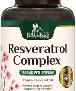 Resveratrol 1800mg Per Serving - Potent Antioxidants for Immune Support - Extra Strength Trans-Resveratrol Supplement Supports Healthy Aging & Heart Health - From Natural...