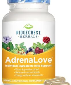 RidgeCrest Herbals Adrenal Fatigue Fighter (New Name Soon: AdrenaLove), Supplement with Ashwagandha, L-Theanine, Ginseng, Schisandra, Taurine, Holy Basil, Adaptogens, B Vitamins...