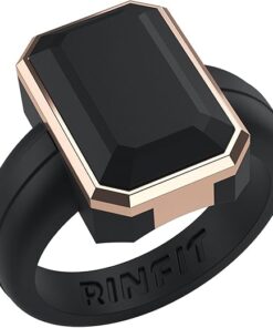 Rinfit Women's Silicone Rings - Engagement or Promise Ring for Her - Emerald Silicone Wedding Bands Women - Patent Pending Design