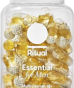 Ritual Multivitamin for Men 18+ with Zinc, Vitamin A and D3 for Immune Function Support*, Omega-3 DHA, B12, K2, Gluten Free, Non-GMO, Mint Essenced, 30 Day Supply, 60 Vegan...