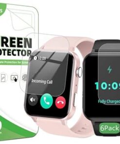 Screen Protector Compatible for IOWODO Smart Watch R30 Pro 1.85" (6 Pack) Flexible Full Coverage Clear TPU Soft Protective Film