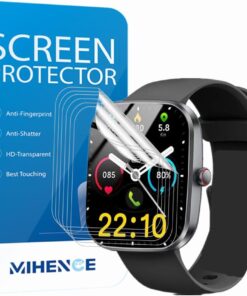 Screen Protector Compatible for Kuizil 1.91'' Smart Watch T70, HD Full Coverage TPU Protective Film for T70 1.91"" Smartwatch (6PCS), transparent