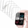 Screen Protector Compatible with IDW19 1.8” MILOUZ aeac KALINCO Quican Hoowel Veryfit Smart Watch, Soft TPU, 6-pack, Bubble Self-healing