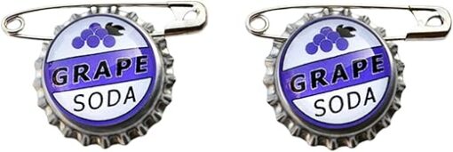 Set of 2 Replica ELLIE BADGE GRAPE SODA BOTTLECAP PIN! "UP" & Sticker Gift Bags Broach Costume Jewelry Badge Pin