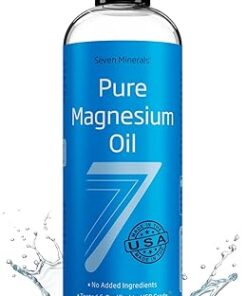 Seven Minerals, Pure Magnesium Oil Spray - Big 12 fl oz (Lasts 9 Months) - USP Grade Magnesium Spray, No Unhealthy Trace Minerals - from Ancient Underground Permian Seabed in...