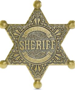 Sheriff Badge, Made of Metal, Police Badge Pin, Western Cop Star Badge, Old West Prop