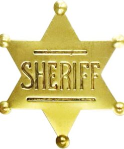 Sheriff Badges Deputy Children's Sheriff Badge Brooch Western Toy Sheriff Badge Brooch for Adults Boys Girls Party Costume Play Props D1-LJXHZ