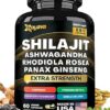 Shilajit 9000 Panax Ginseng 1500MG Ashwagandha 2000MG Rhodiola Rosea 1000MG, Turmeric 500MG, Gingko Biloba 500MG, Stinging Nettle 250MG, Cordyceps Mushroom 500MG (60 Caps)