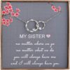 Sister Gifts from Sister, Sterling Silver Interlocking Infinity 2 Circles Necklace for Sisters, Big Sister Little Sister Gift, Birthday Jewelry Friendship Gifts