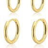 Small Gold Huggie Hoop Earrings Set for Women 14K Real Gold Plated Hypoallergenic Lightweight Earrings for Sensitive Ears Everyday Earrings Sets for Multiple Piercing Cartilage...