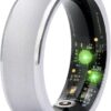 Smart Ring-No App Subscription, Wearable Sleep Tracking, Fitness Tracker Ring R15 (R15, Silver, 10)