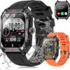 Smart Watches for Men Women with Call, Ultra Thin 2.02 in HD Touch Screen(with 2 bands)(Orange)