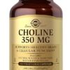 Solgar Choline 350 mg, 100 Vegetable Capsules - Supports Healthy Brain & Cellular Function - Vegan, Gluten and Dairy Free, Kosher - 100 Servings