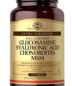 Solgar Glucosamine Hyaluronic Acid Chondroitin MSM, 120 Tablets - Supports Healthy Joints & Range of Motion & Flexibility - Extra Strength, Shellfish Free - Non-GMO, Gluten Free...