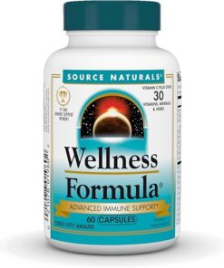 Source Naturals Wellness Formula Bio-Aligned Vitamins & Herbal Defense for Immune System Support - Dietary Supplement & Immunity Booster - 60 Capsules