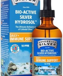 Sovereign Silver Bio-Active Silver Hydrosol for Immune Support - Colloidal Silver Liquid - 10 ppm, 4oz (118mL) - Dropper