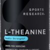 Sports Research Double Strength L-Theanine Supplement - Suntheanine Softgels for Focus, Relaxation & Alertness - Non-Drowsy Support Made with Coconut Oil, Non-GMO & Gluten Free...