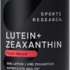 Sports Research® Lutein and Zeaxanthin Capsules - Eye Health Support Supplement Made with Lute-Gen® and Organic Coconut Oil - Vegan Friendly & Non-GMO Verified - 120 Veggie...