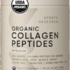 Sports Research­® Organic Collagen Peptides - Hydrolyzed Type I & III Collagen Protein Powder Made Sustainably from Grass-Fed Cows - Unflavored - 30 Servings