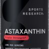 Sports Research Triple Strength Astaxanthin 12mg with Organic Coconut Oil - Antioxidant Supplement, Non-GMO Verified & Gluten Free - 60 Softgels