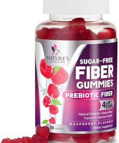 Sugar-Free Fiber Gummies - 4g Soluble Prebiotic Fiber per Serving - Natural Support for Digestive Health & Regularity - Nature's Daily Plant-Based Adult Fiber Supplement Gummy -...