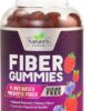 Sugar Free Fiber Gummies for Adults, Daily Prebiotic Fiber Supplement & Digestive Health Support - Supports Regularity & Digestive Health, Nature's Plant Based, Non-GMO, Berry...