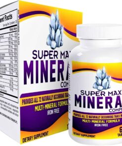 SuperMAX Multimineral Supplement (Iron Free) with 72 Trace Minerals - Natural Multiminerals - High Potency Multi Mineral Supplements All-in-1 Formula - 60 Tablets