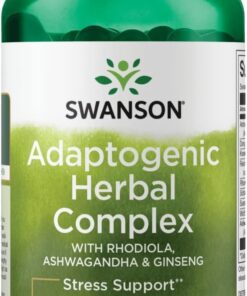 Swanson Rhodiola Ashwagandha Ginseng Complex Mood Energy Immune Function Nervous System Stress Support Adaptogen Herb Supplement 60 Capsules