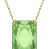 SWAROVSKI Millenia Earring and Necklace Crystal Jewelry Collection, Gold Tone Finish, Green Crystals