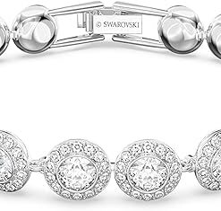 SWAROVSKI Una Angelic Necklace and Bracelet Collection, Clear Crystals on Rhodium Finished Metal