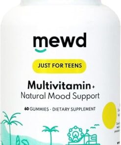 Teen/Kids Daily Multivitamin Gummy with Natural Mood Enhancer,Vegan,Immune System Booster Supplement,Kids Vitamin with Iron,Zinc,Gluten Free-Focus Vitamin for Kids-Brain...