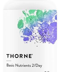 THORNE Basic Nutrients 2/Day - Comprehensive Daily Multivitamin with Optimal Bioavailability - Vitamin and Mineral Formula - Gluten-Free, Dairy-Free, Soy-Free - 60 Capsules - 30...